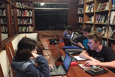 Students study in the Landmark College Library